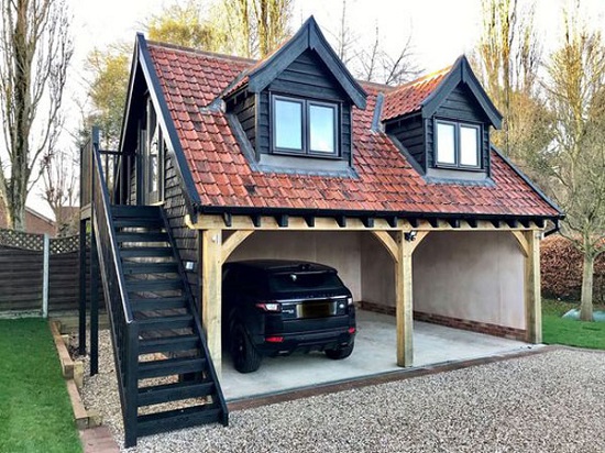 An Image Showing Exterior Modern Beautiful House With Car Port .